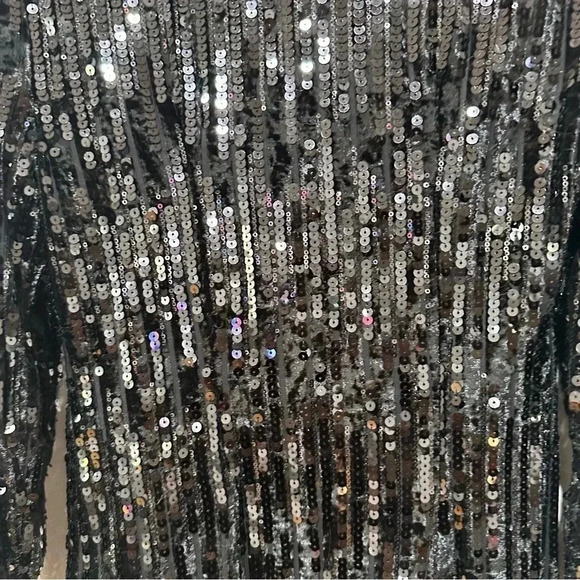 ASTR the label Women's Paris Velvet Sequin Wrap Mini Dress Small - Picture 9 of 11